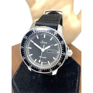 Sinn Men's Watch 104.2791 Swiss Automatic Black Dial Day Date Nylon Strap 41mm